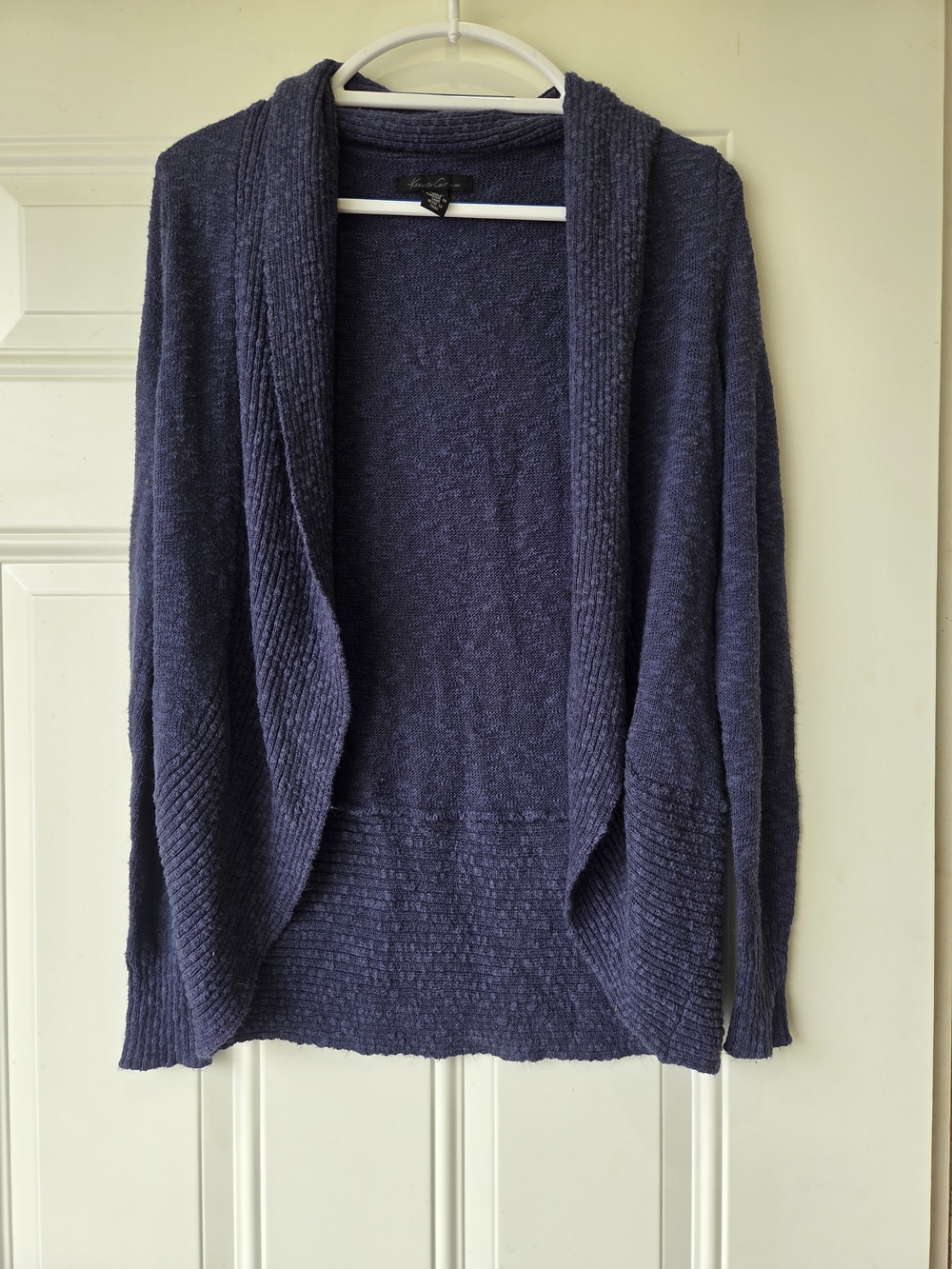 Kenneth Cole New York Open-Front Cardigan Sweater in Navy